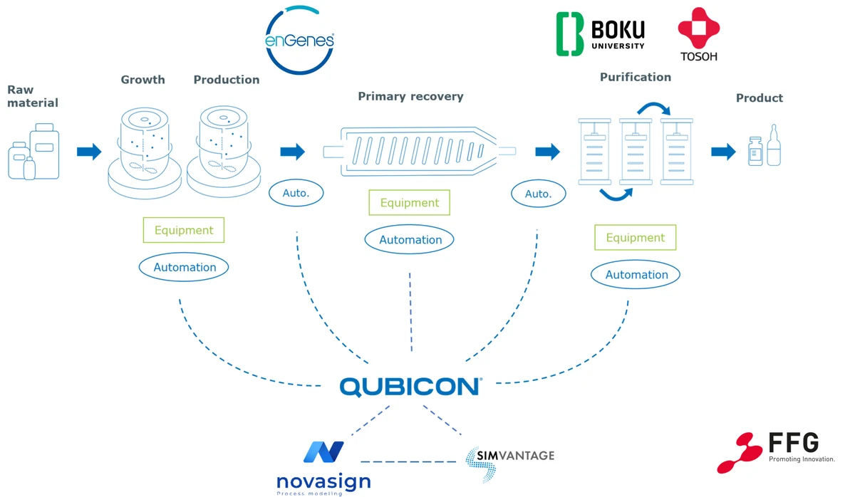 ECOnti &ndash; Digital Twin for Continuous Bioproduction &mdash; simulation result