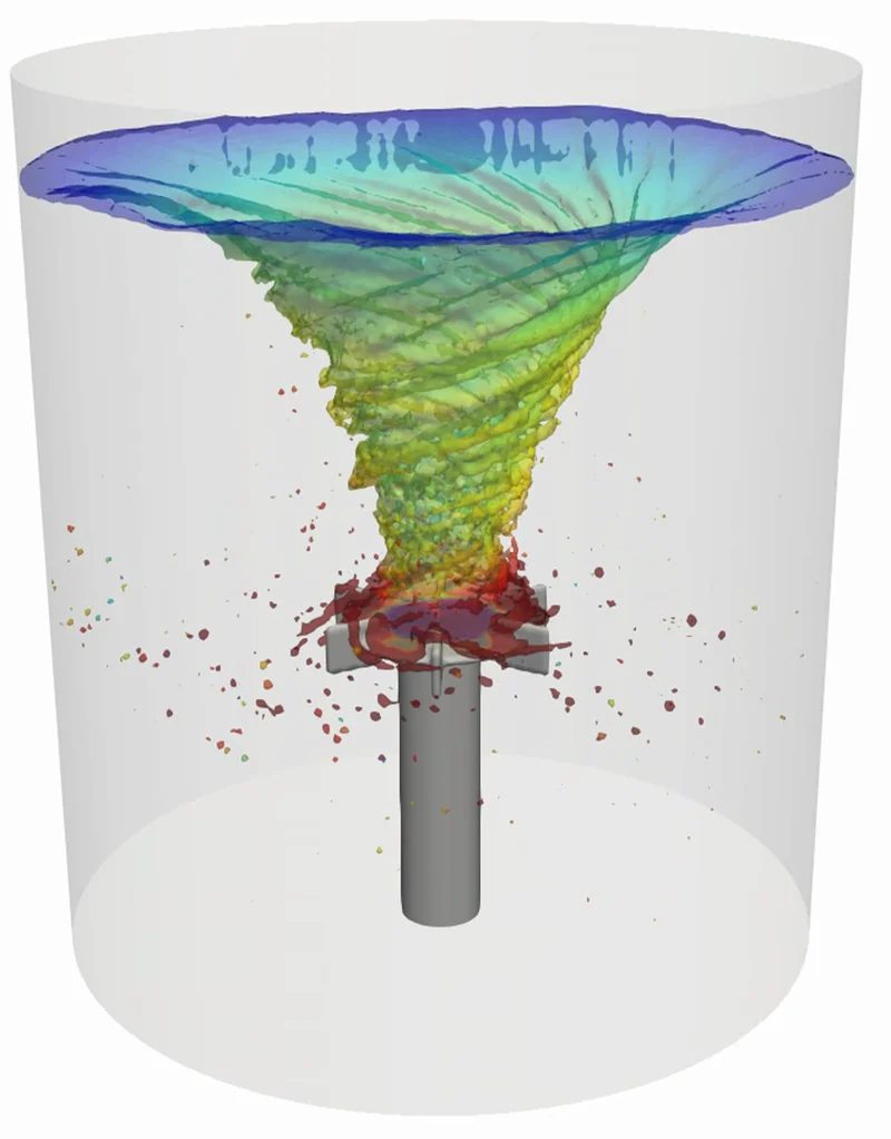 Free Surface &mdash; simulation result