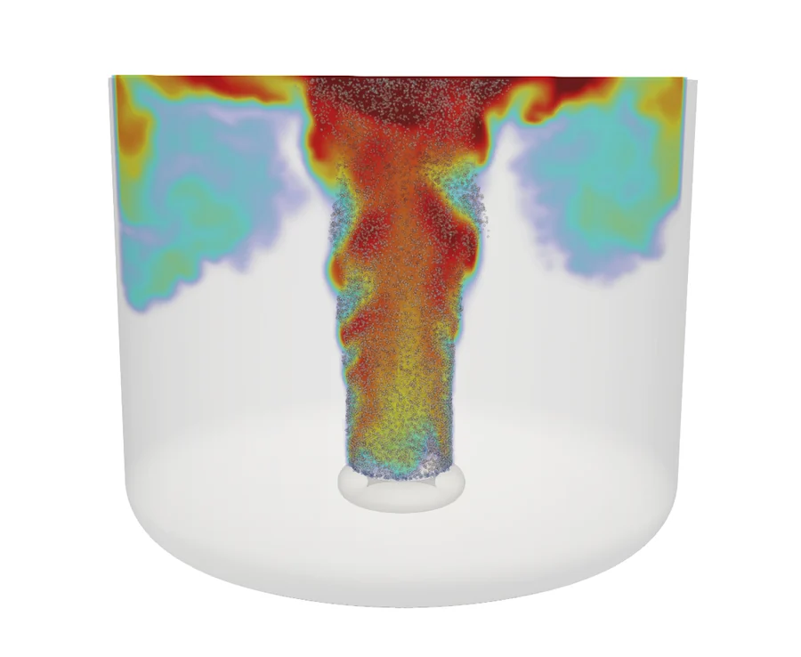 Scale-up with Hybrid Models &mdash; simulation result